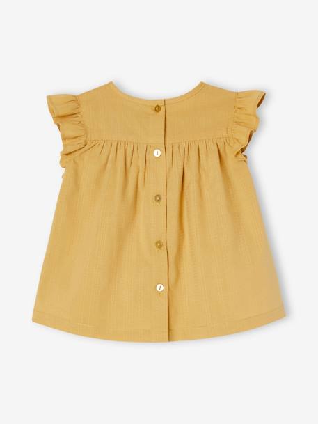Frilly Blouse for Babies pale yellow 