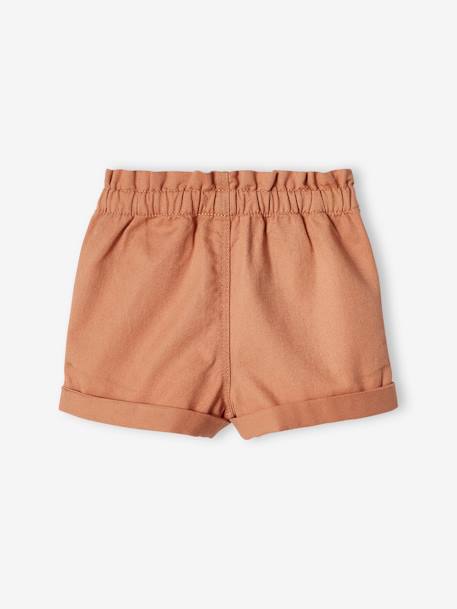 Shorts with Elasticated Waistband, for Babies clay beige+GREEN MEDIUM SOLID 