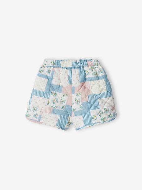 Quilted Patchwork Shorts for Babies white 