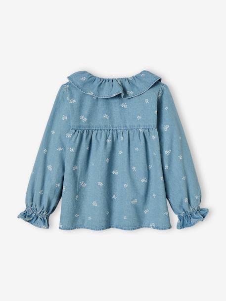 Denim Shirt with Floral Print, for Girls double stone 