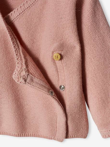 Cotton & Wool Cardigan, for Babies rosy 