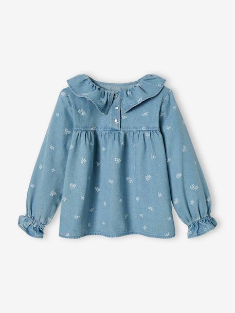 Denim Shirt with Floral Print, for Girls double stone 