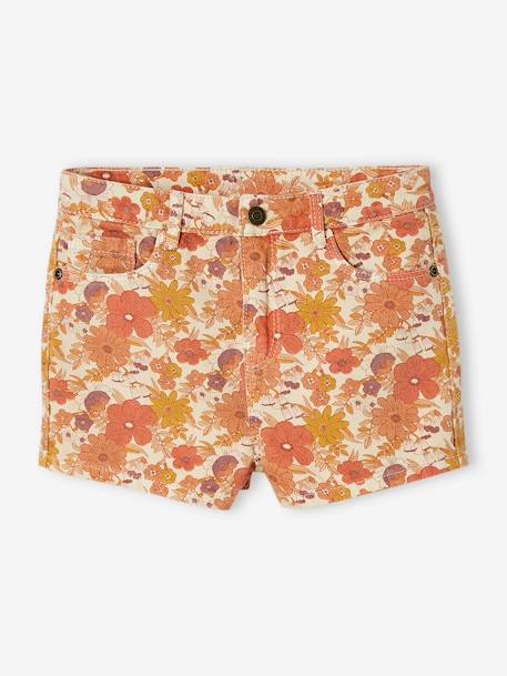 Flower Shorts for Girls nude pink 