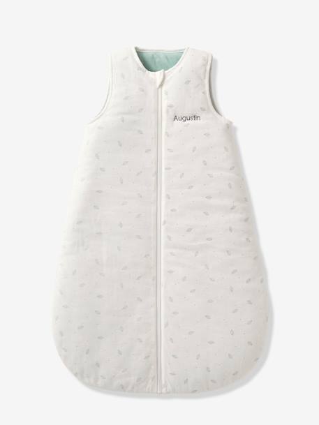Baby Sleep Bag in Organic Cotton* with opening in the middle, Dreamy BROWN MEDIUM ALL OVER PRINTED+WHITE MEDIUM ALL OVER PRINTED 