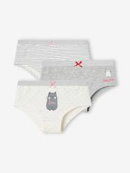 Girls-Underwear-Pack of 3 Cat Shorties for Girls