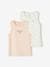 Pack of 2 Printed Sleeveless Tops for Girls pale pink 