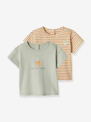 Baby-T-shirts & Roll Neck T-Shirts-Pack of 2 Short Sleeve T-Shirts for Babies