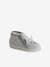 Canvas Slippers with Zip, for Babies striped grey 