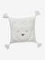 Berber Style Bear Cushion with Sherpa Appliqués BEIGE LIGHT SOLID 
