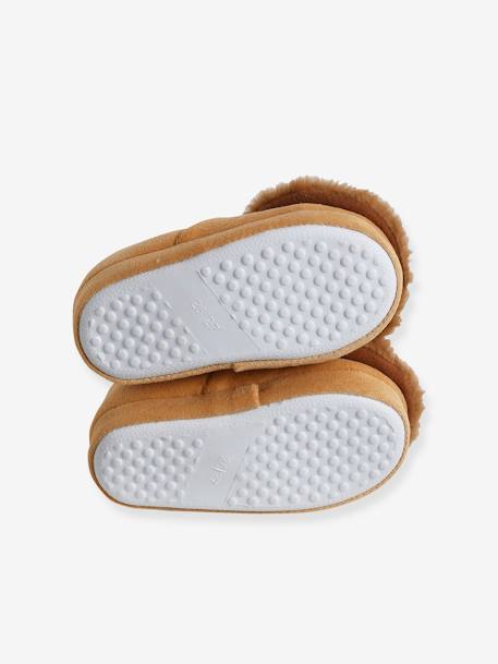 Lion Slippers with Velour Interior for Children cappuccino 