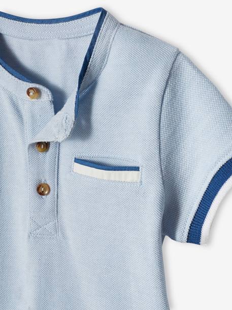 Piqué Knit Polo Shirt For Babies sky blue 