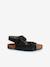Leather Sandals Open Completely, for Children navy blue 