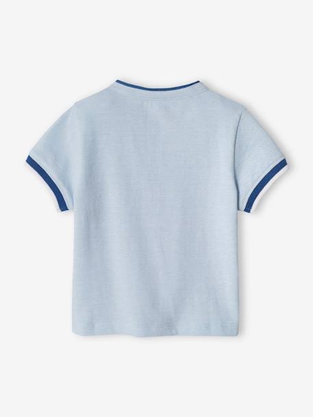 Piqué Knit Polo Shirt For Babies sky blue 
