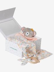 Toys-3-Piece Gift Box: Muslin Square + Soft Toy + Rattle