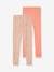 Pack of 2 Assorted Leggings for Girls coral 