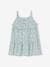 Fluid Dress with Ruffles for Babies grey blue 