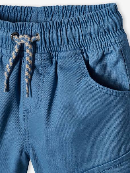 Cargo-type Trousers, for Boys denim blue+GREEN MEDIUM SOLID 