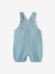 Cotton Gauze Dungarees, Lined, for Newborn Babies