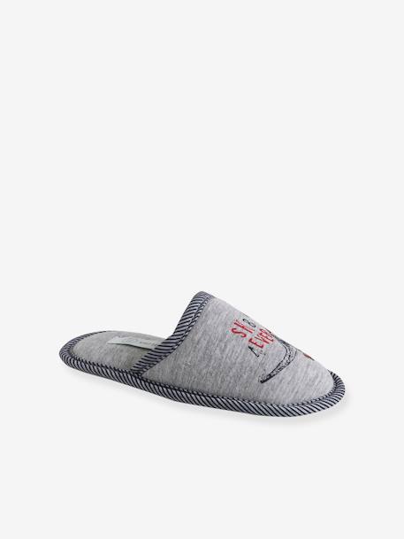 Dinosaur Slippers for Children marl grey 