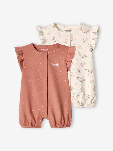 Pack of 2 Lovely Jumpsuits for Babies blush 