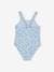 Swimsuit with Lemon Prints for Girls sky blue 