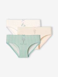 Girls-Underwear-Pack of 3 Floral Briefs, for Girls