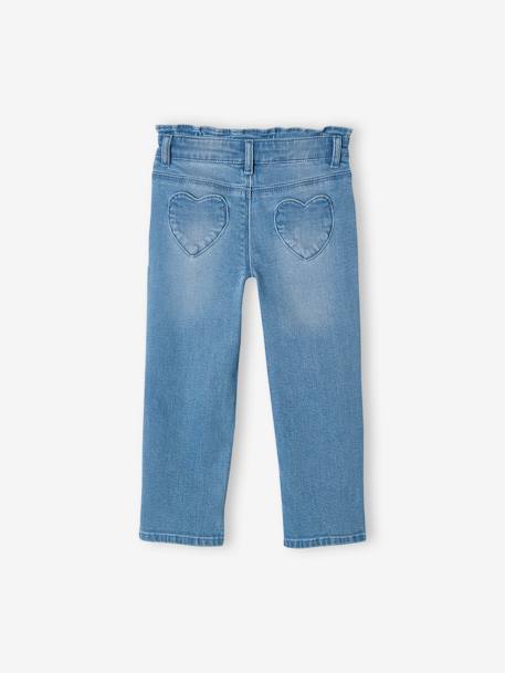 Cropped Denim Trousers with Bow for Girls double stone+stone 
