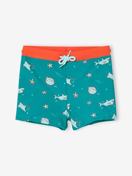 Swim Shorts with Maritime Print, for Baby Boys emerald green 