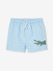 Swim Shorts with Crocodile Print, for Baby Boys