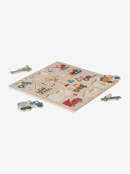 Construction Site Peg Puzzle in FSC® Wood yellow 