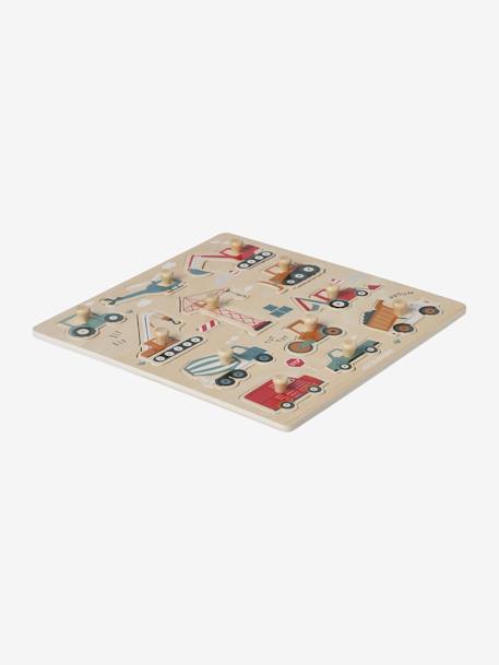 Construction Site Peg Puzzle in FSC® Wood yellow 