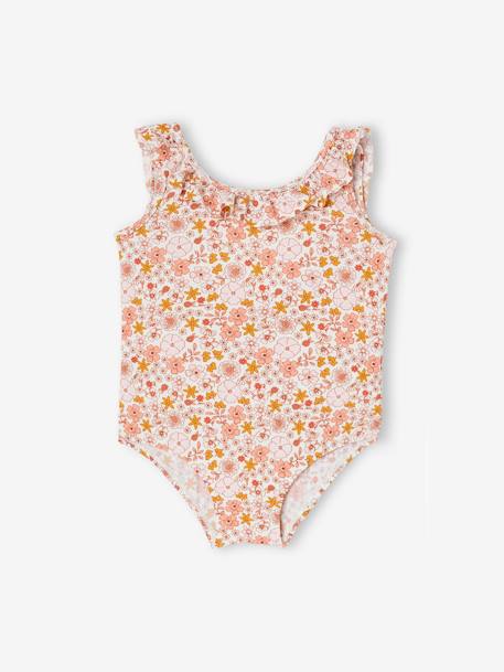 Vintage Swimsuit for Baby Girls rose 