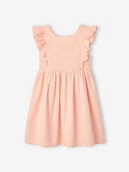 Occasion Wear Frilly Dress with Open Back for Girls