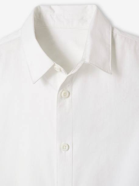 Plain Short Sleeve Shirt for Boys white 