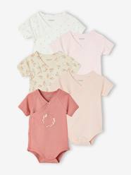 Baby-Bodysuits & Sleepsuits-Pack of 5 Short Sleeve Bodysuits for Newborn Babies