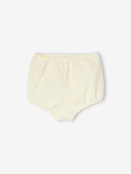 3-Piece Set: Dress + Bloomer Shorts + Hairband for Babies pastel yellow 
