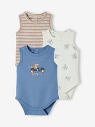 Baby-Pack of 3 Sleeveless Bodysuits for Babies
