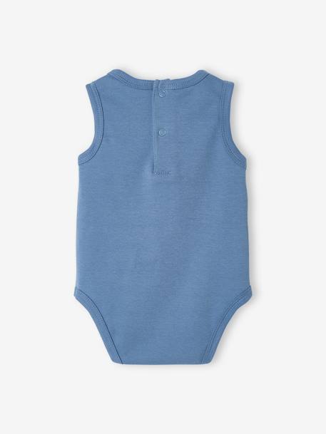 Pack of 3 Sleeveless Bodysuits for Babies turmeric 