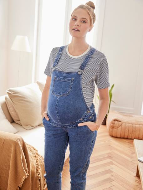 Mom Fit Dungarees, Maternity & Nursing Special brut denim+double stone 