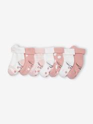 Pack of 7 Pairs of "Cat" Socks for Baby Girls