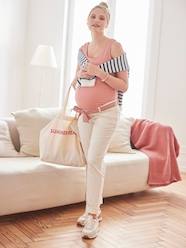 Maternity Trousers with Seamless Belly Wrap