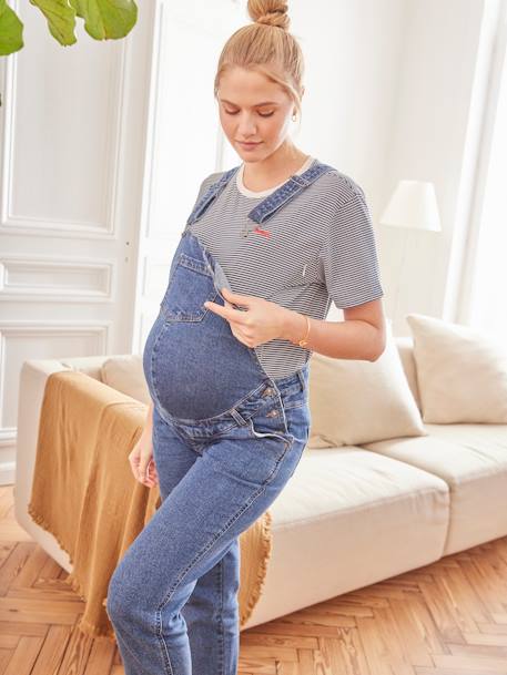Mom Fit Dungarees, Maternity & Nursing Special brut denim+double stone 