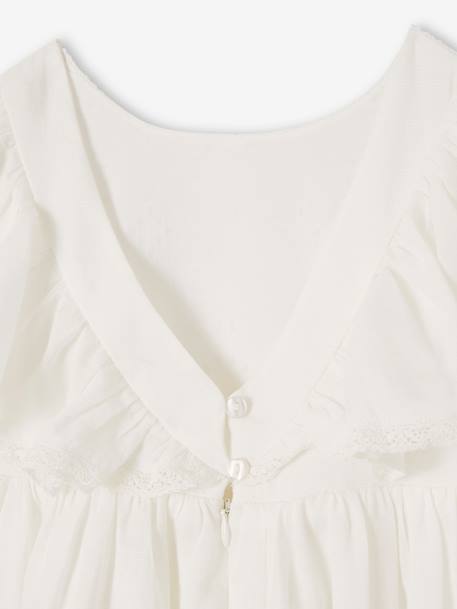 Occasionwear Dress with Broderie Anglaise Details for Girls ecru 