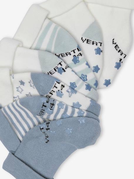 Pack of 7 pairs of 'Stars & Fox' Socks for Babies blue 