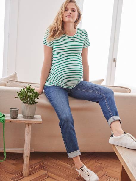 Maternity T-Shirt green+navy blue 