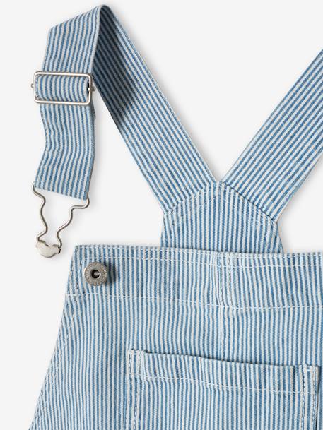 Striped Dungarees for Girls striped blue 