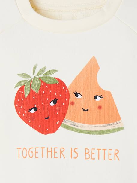 Fruity Sweatshirt for Girls ecru 