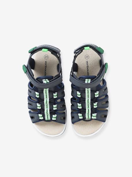 Hook-and-Loop Strap Sandals for Children navy blue 