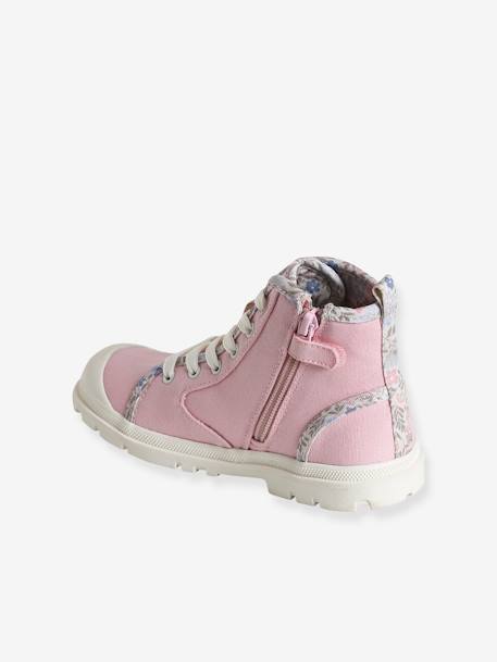 High Top Trainers with Zip & Laces for Children rose 