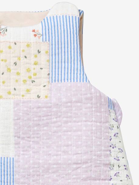 Sleeveless Baby Sleeping Bag in Cotton Gauze, Cottage multicoloured 